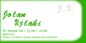 jolan ujlaki business card